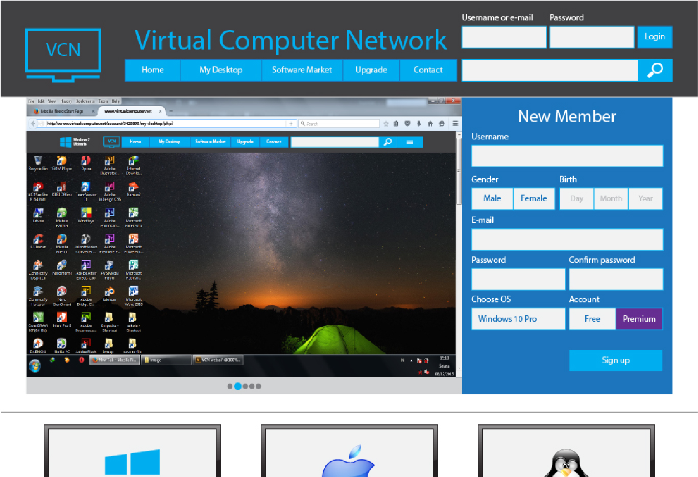 Virtual Computer Network Mockup